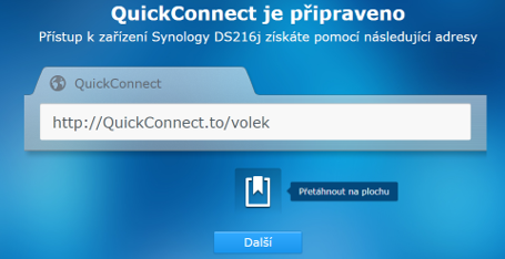 Úspěšně jsme vytvořili QuickConnect pro správu zařízení.