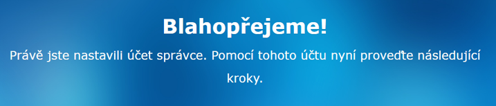 Úspěšně jsme vytvořili administratora pro NAS server.