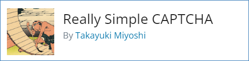 plugin - Really Simple CAPTCHA