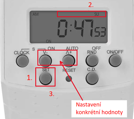 Jak nastavit hodiny u digitální spínací zásuvky