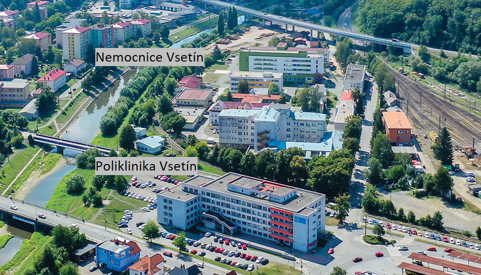 Ukázka: nemocnice Vsetín a polikliniky