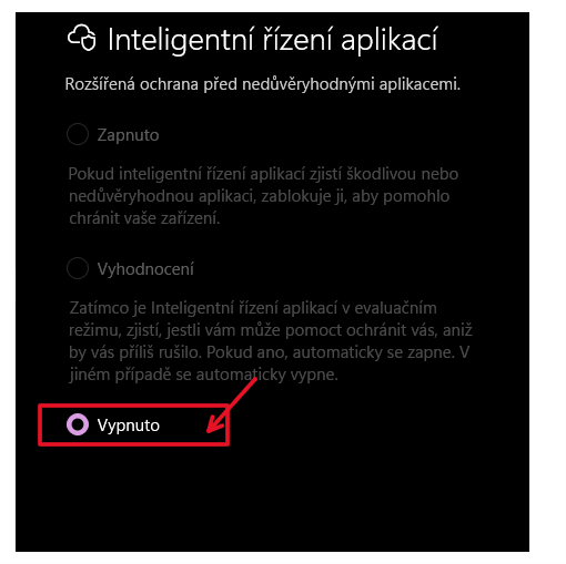 Inteligentní řízení aplikací